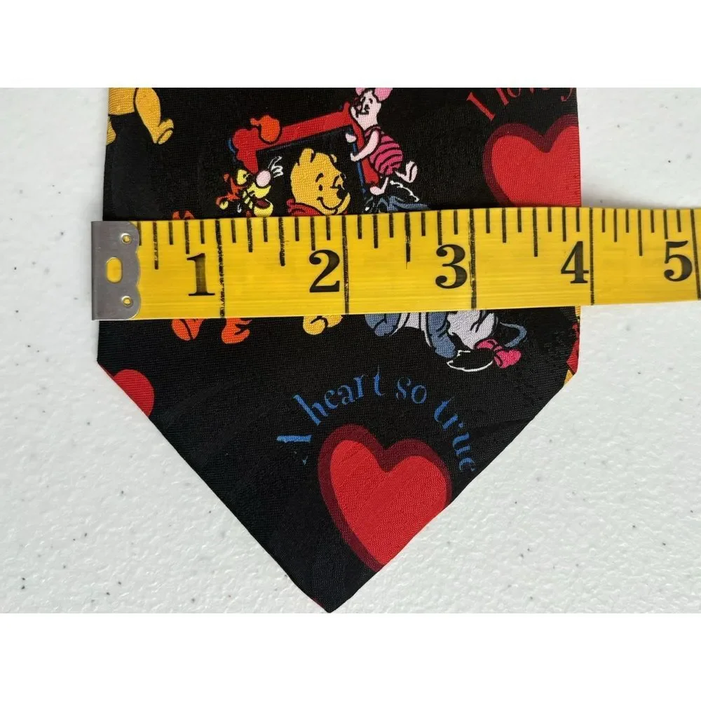 Disney Winnie The Pooh Men's Black‎ Blue Red Hearts Tigger Eeyore Piglet Tie
